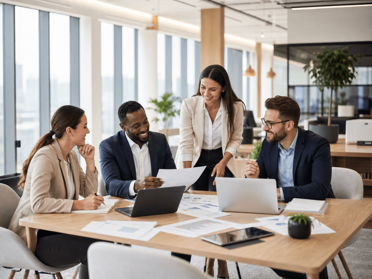 Free Office Collaboration Stock Photo Template to Edit Online