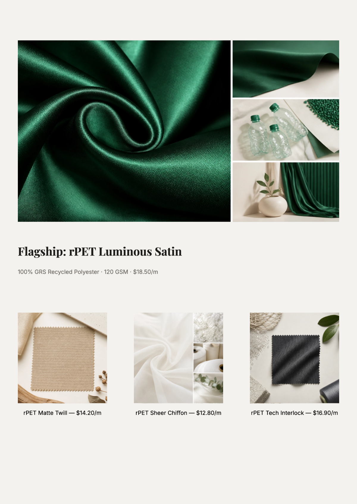 Free Sustainable Fashion Textile Catalog Template to Edit Online