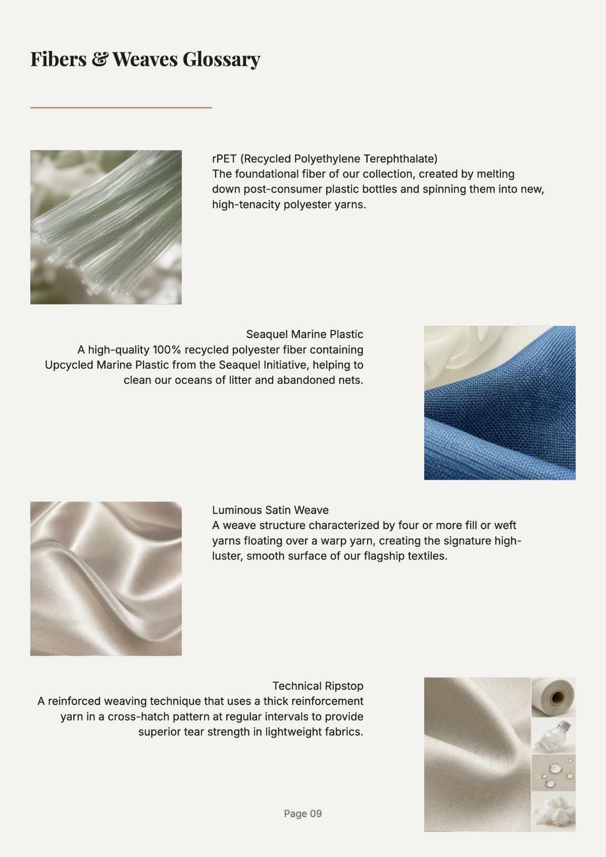 Free Sustainable Fashion Textile Catalog Template to Edit Online