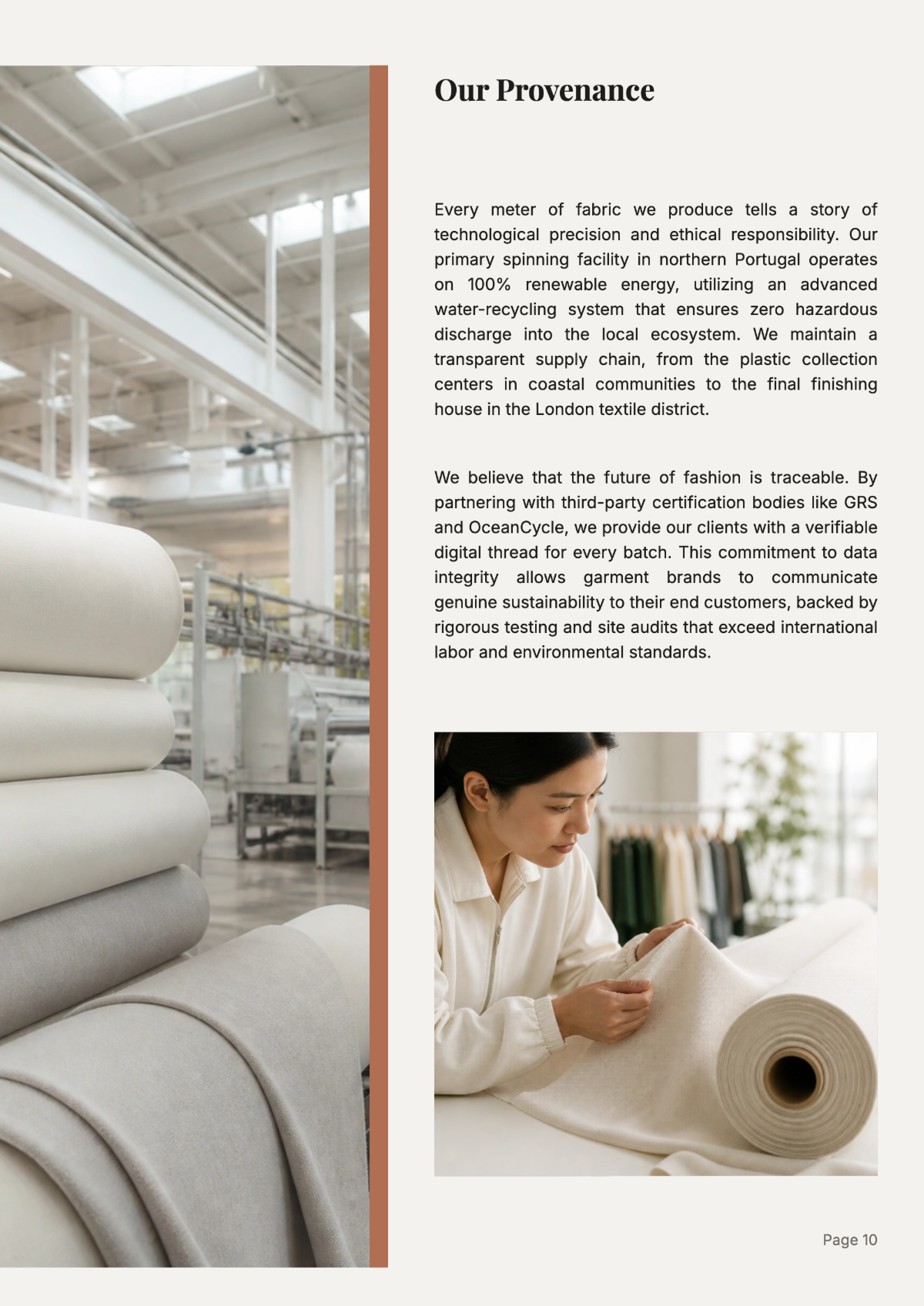 Free Sustainable Fashion Textile Catalog Template to Edit Online