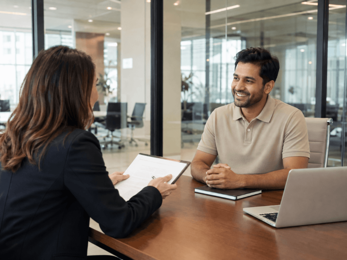 Free Job Interview Stock Photo Template to Edit Online