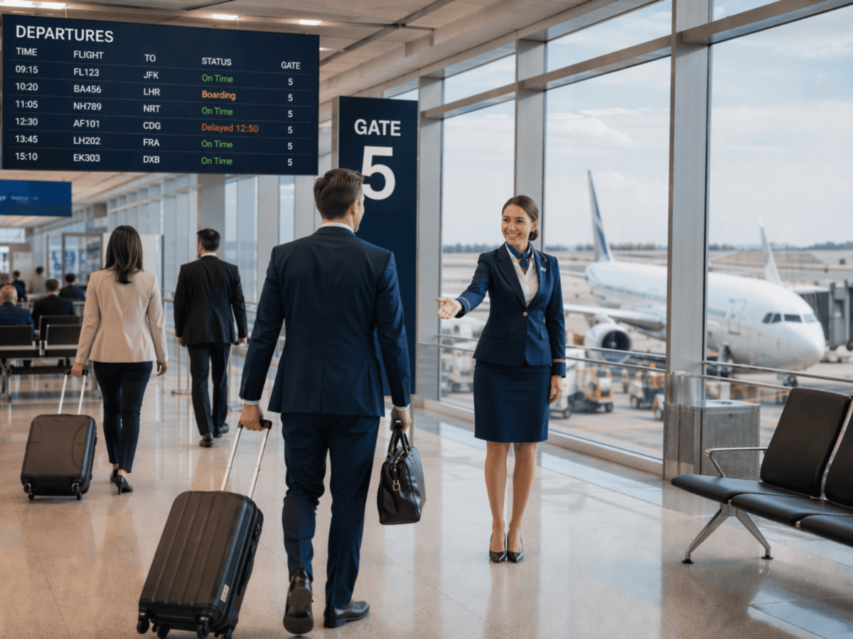 Free Airport Business Travel Stock Photo Template to Edit Online