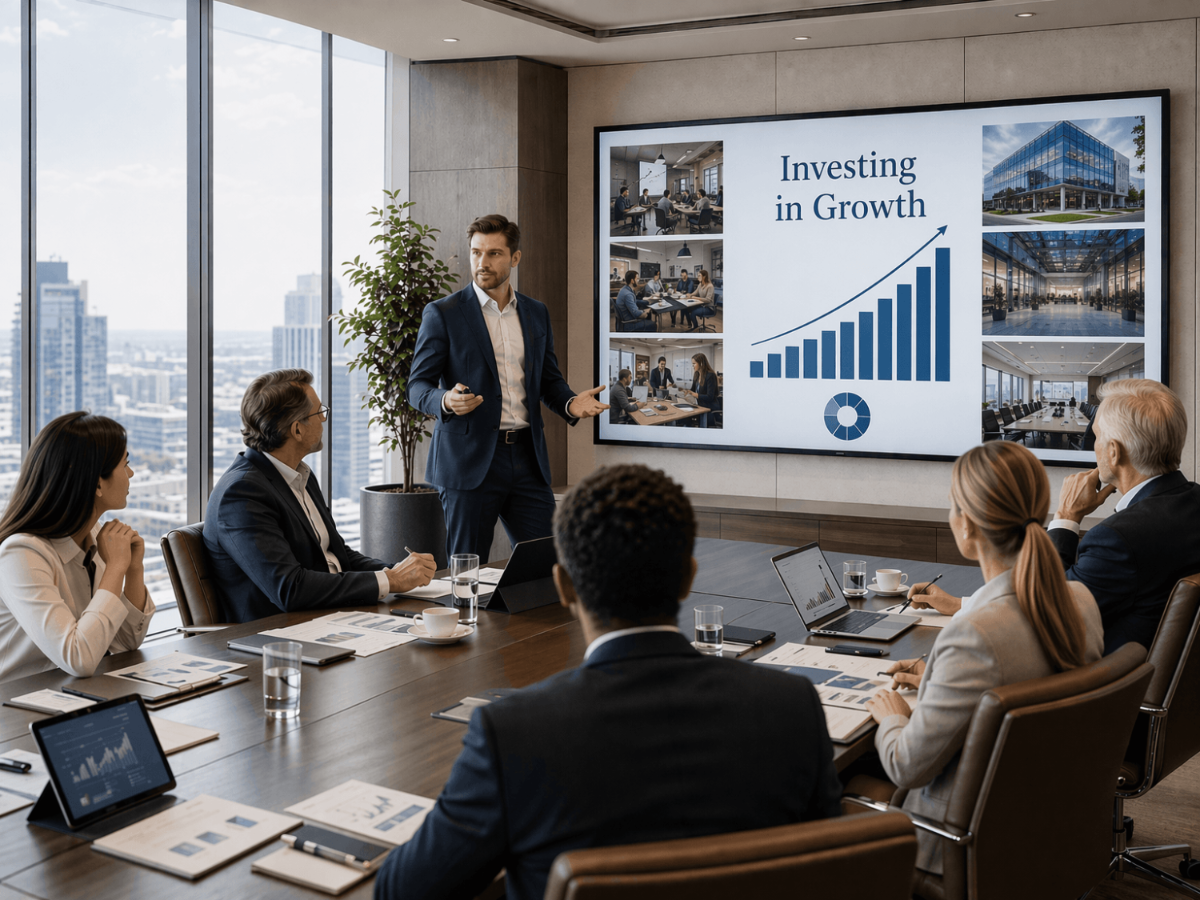 Free Investor Presentation Stock Photo Template to Edit Online