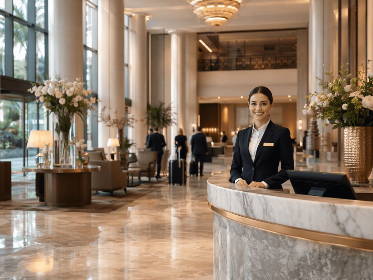 Free Luxury Hotel Lobby Stock Photo Template to Edit Online