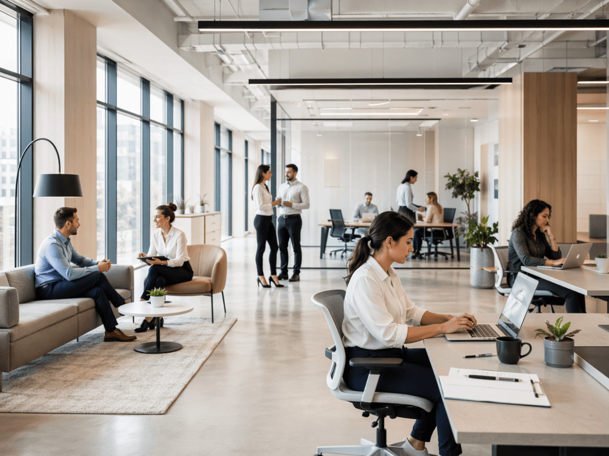 Free Modern Office Interior Stock Photo Template to Edit Online