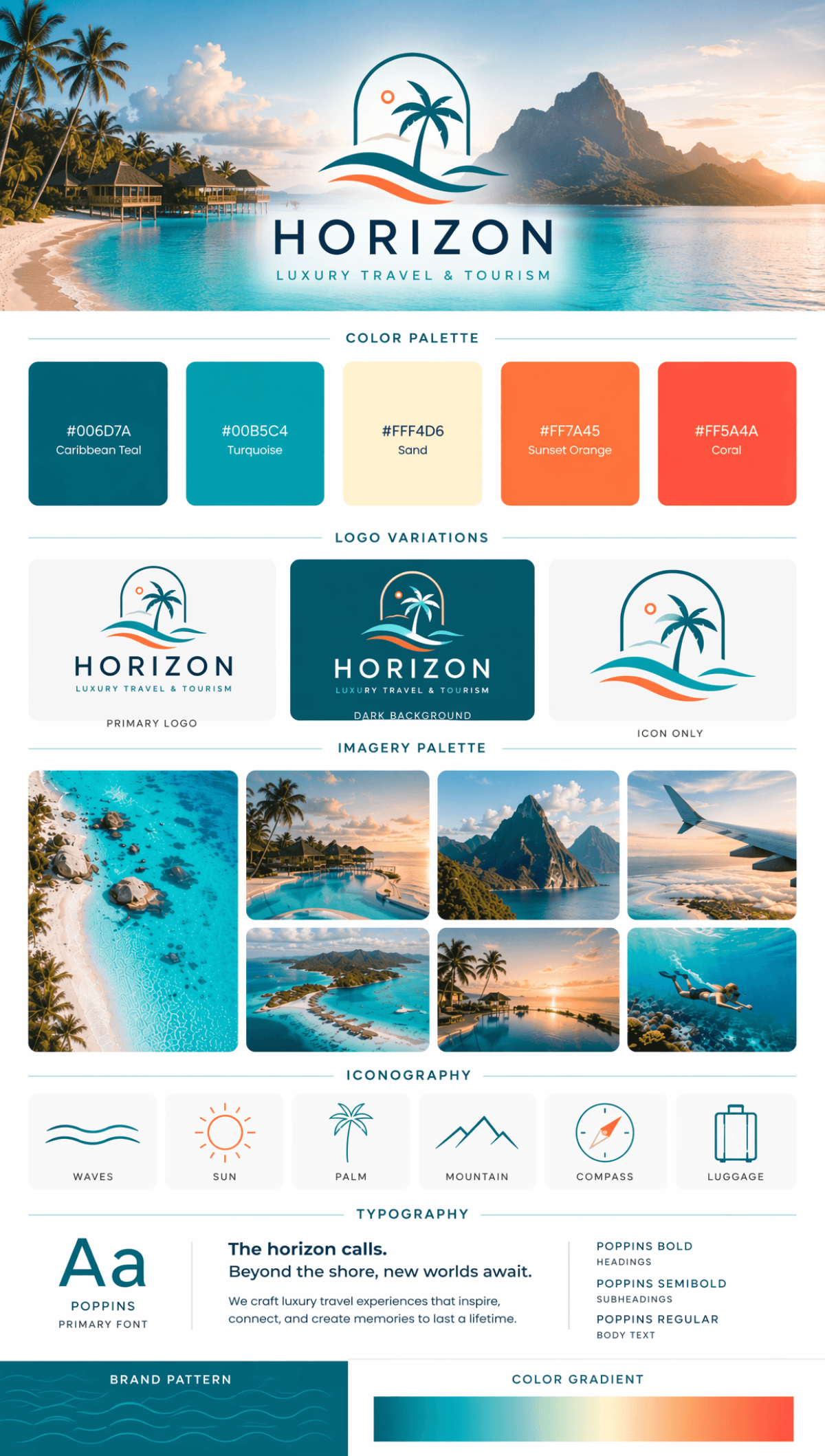 Travel Brand Kit - AI Brand Kit Generator, Create Brand Identity Designs Online