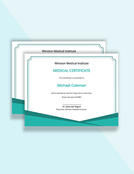 18+ FREE Medical Certificate Templates - Word (DOC) | PSD | InDesign ...