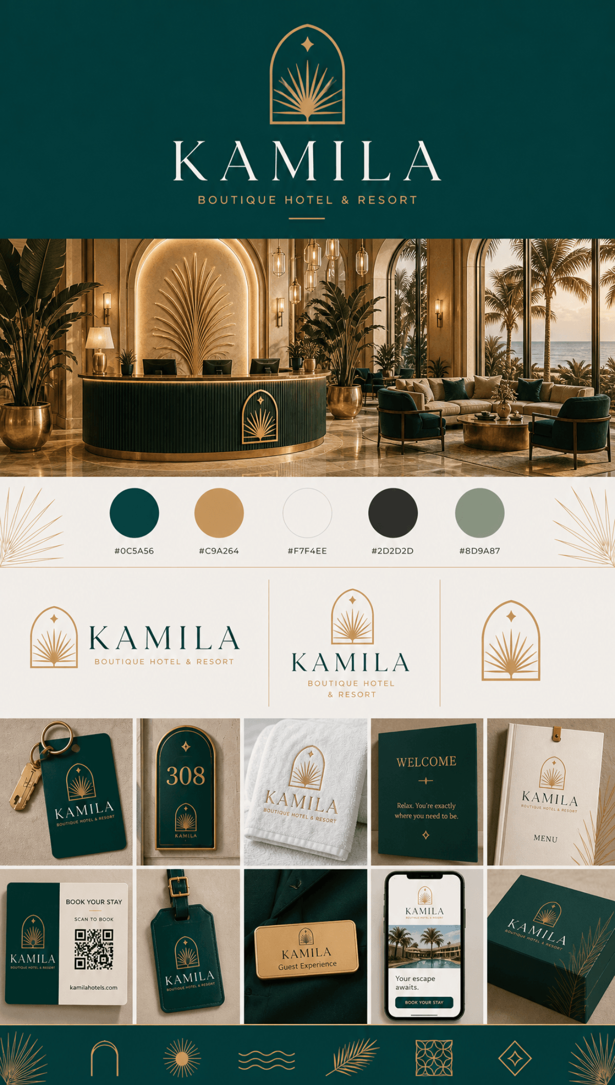 Hospitality Brand Kit - AI Brand Kit Generator, Create Brand Identity Designs Online