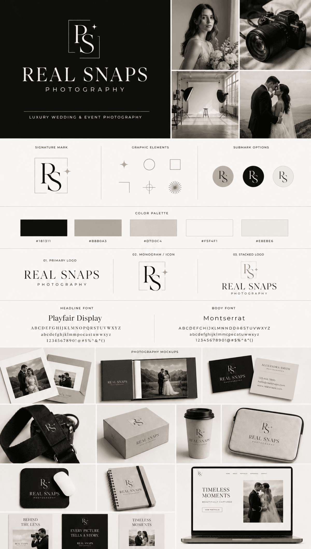 Photography Brand Kit - AI Brand Kit Generator, Create Brand Identity Designs Online