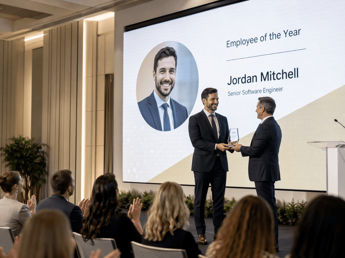 Free Corporate Awards Ceremony Stock Photo Template to Edit Online
