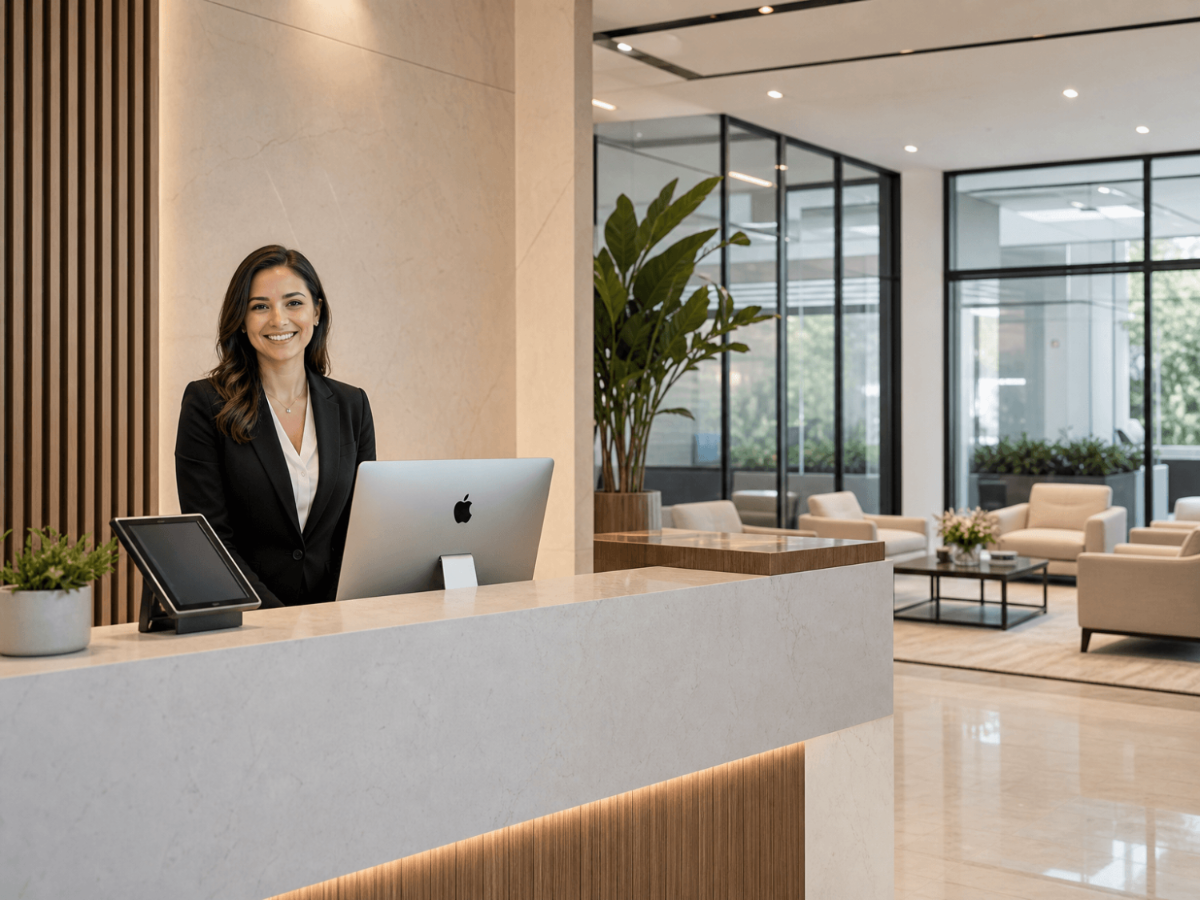 Free Office Reception Stock Photo Template to Download to Edit Online