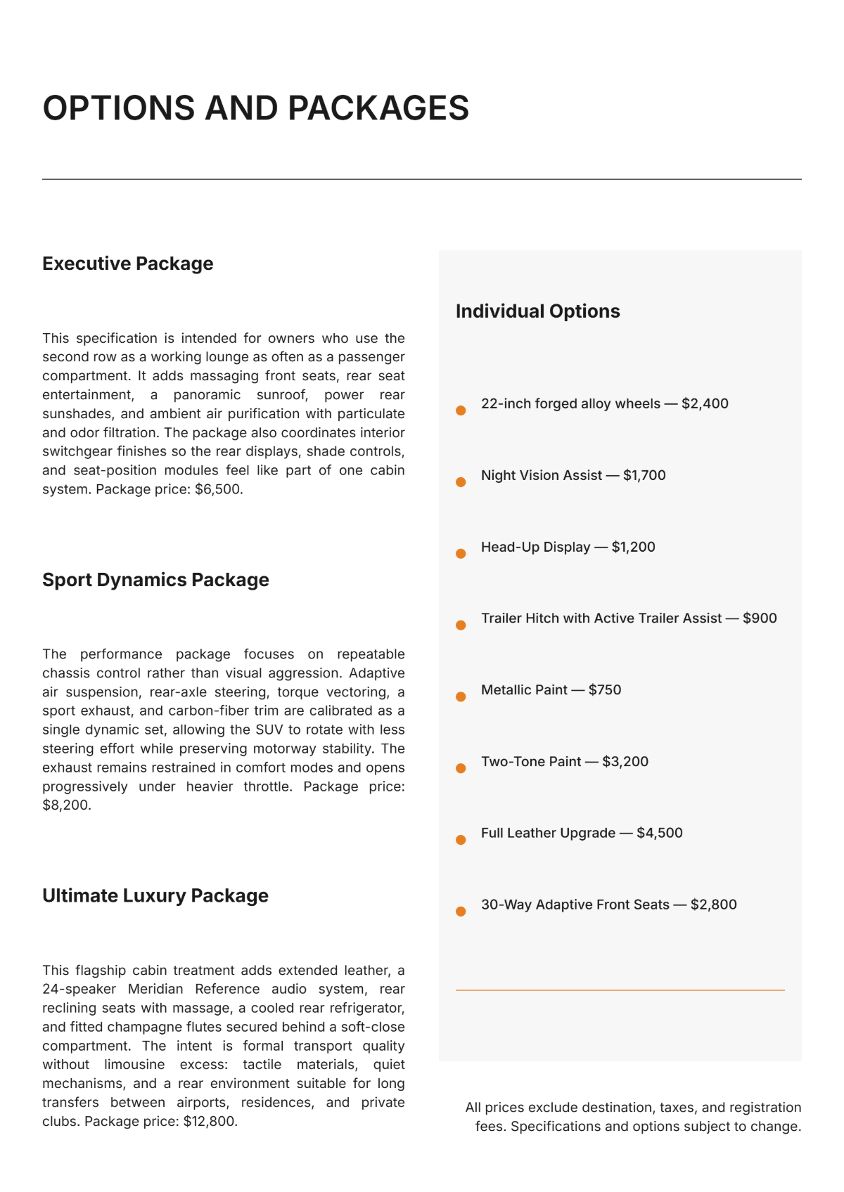 Free Vehicle Spec Sheet Catalog Template to Edit Online