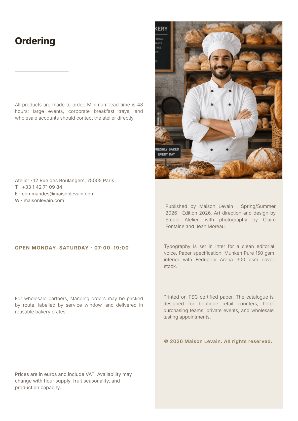 Free Bakery Products Catalog Template to Edit Online