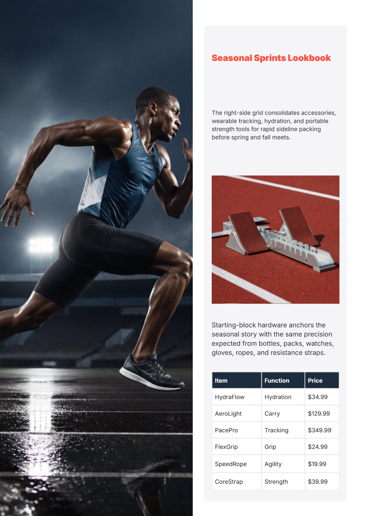 Free Sporting Goods Catalog Template to Edit Online