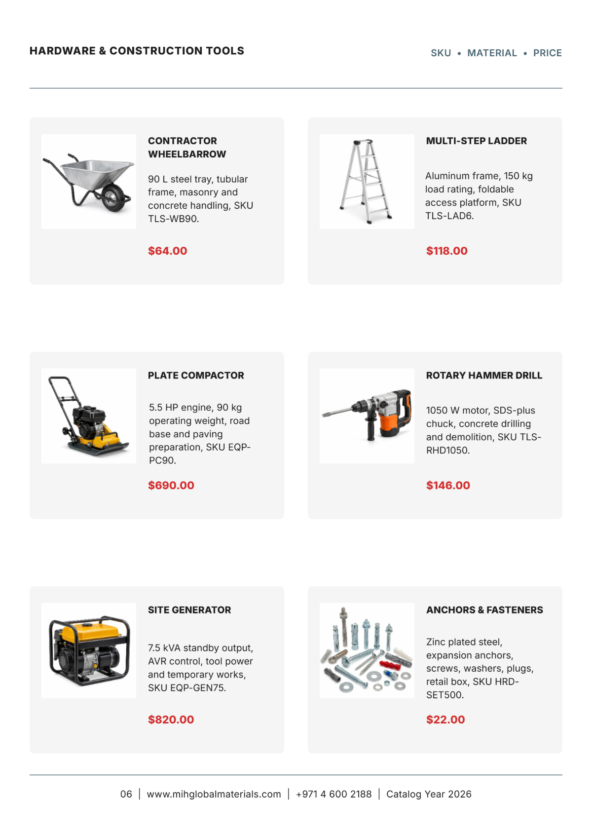 Free Building Material Catalog Template to Edit Online