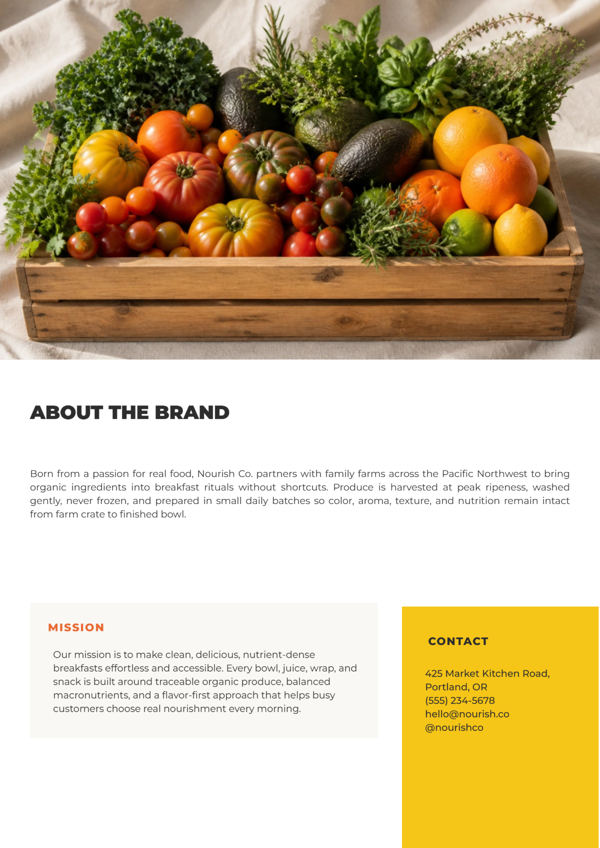 Free Food Product Catalog Template to Edit Online