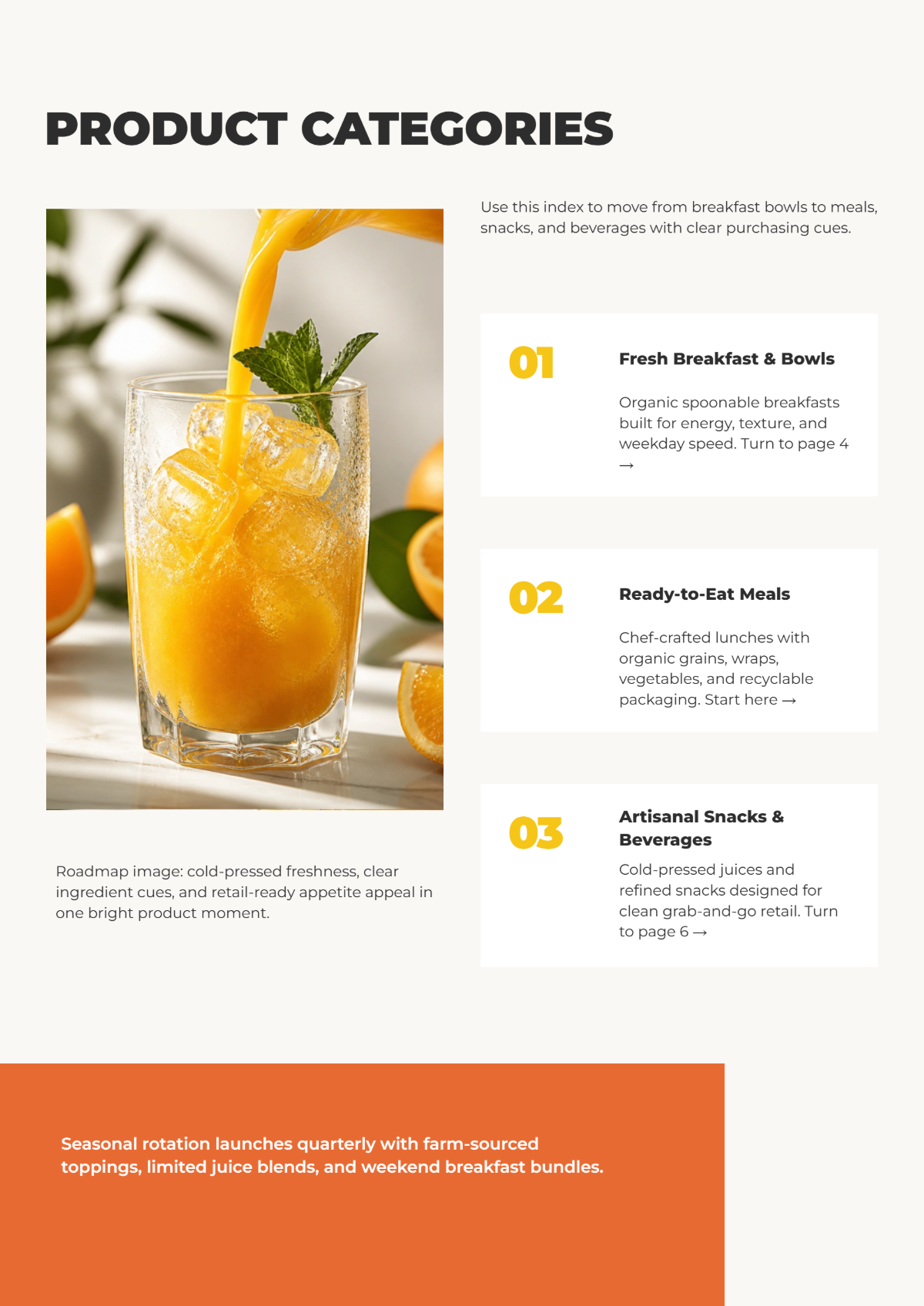 Free Food Product Catalog Template to Edit Online