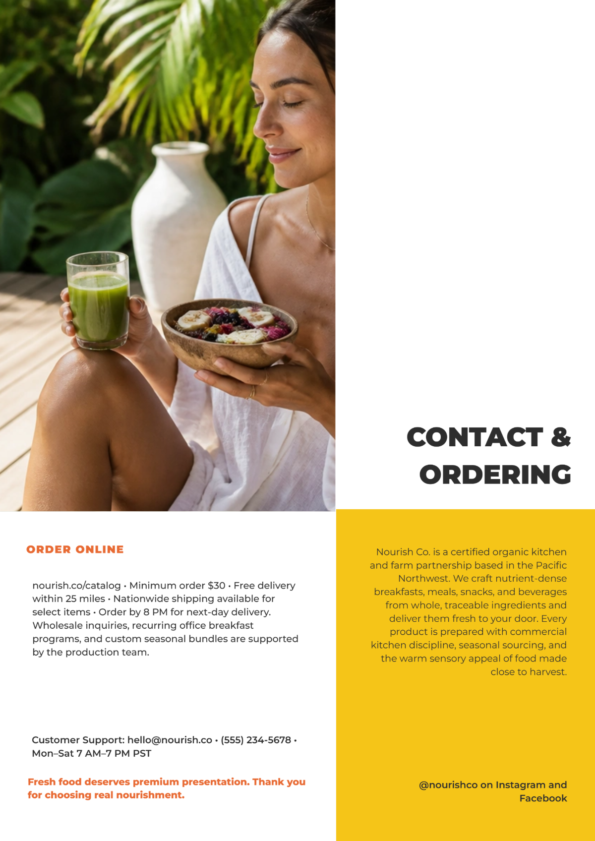 Free Food Product Catalog Template to Edit Online
