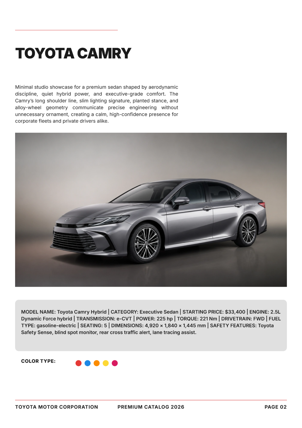 Free Car Catalog Template to Edit Online