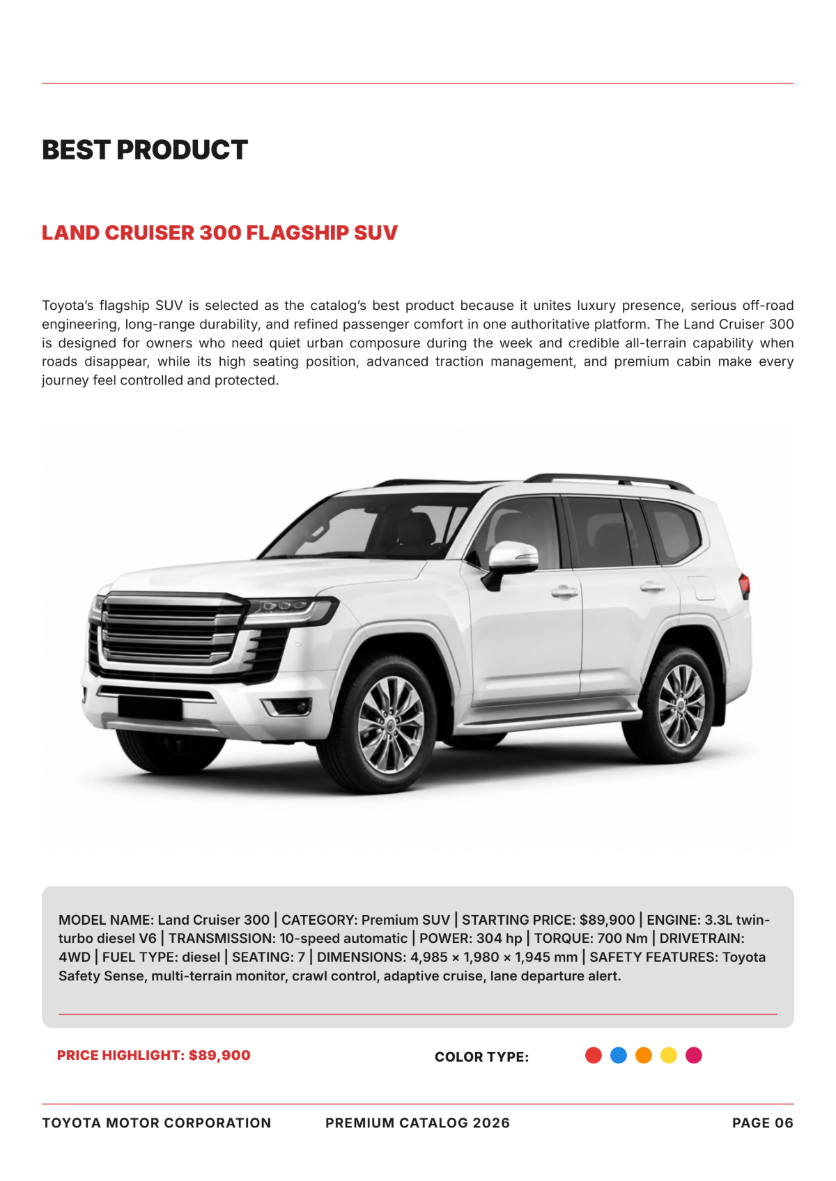 Free Car Catalog Template to Edit Online
