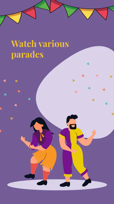 Free Mardi Grass Event Instagram Story Template to Edit Online