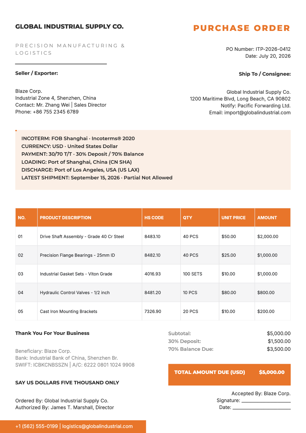 Free International Trade Purchase Order Template to Edit Online Free International Trade Purchase Order Template to Edit Online