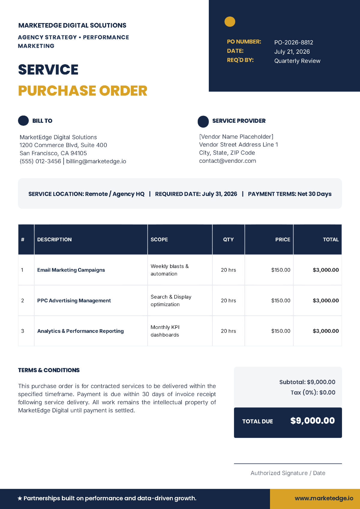 Free Service Purchase Order Template to Edit Online Free Service Purchase Order Template to Edit Online