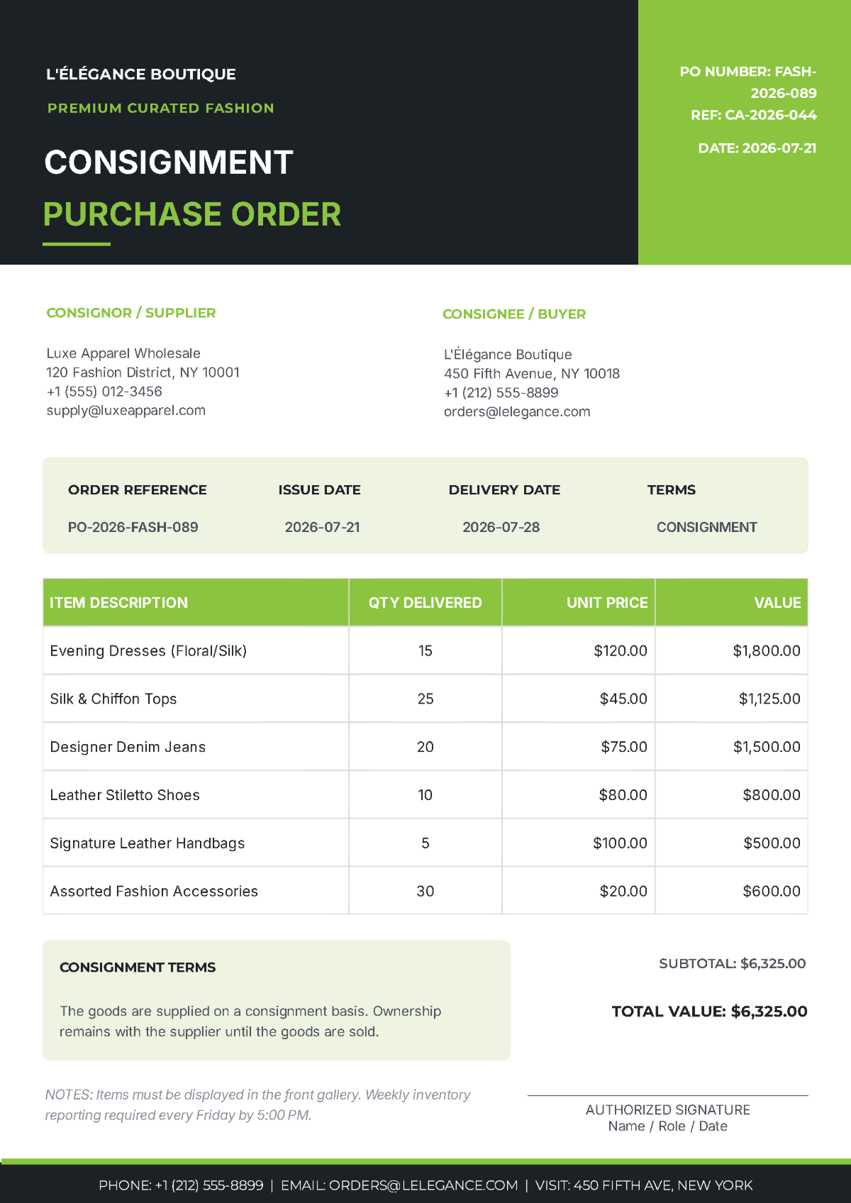 Free Consignment Purchase Order Template to Edit Online Free Consignment Purchase Order Template to Edit Online