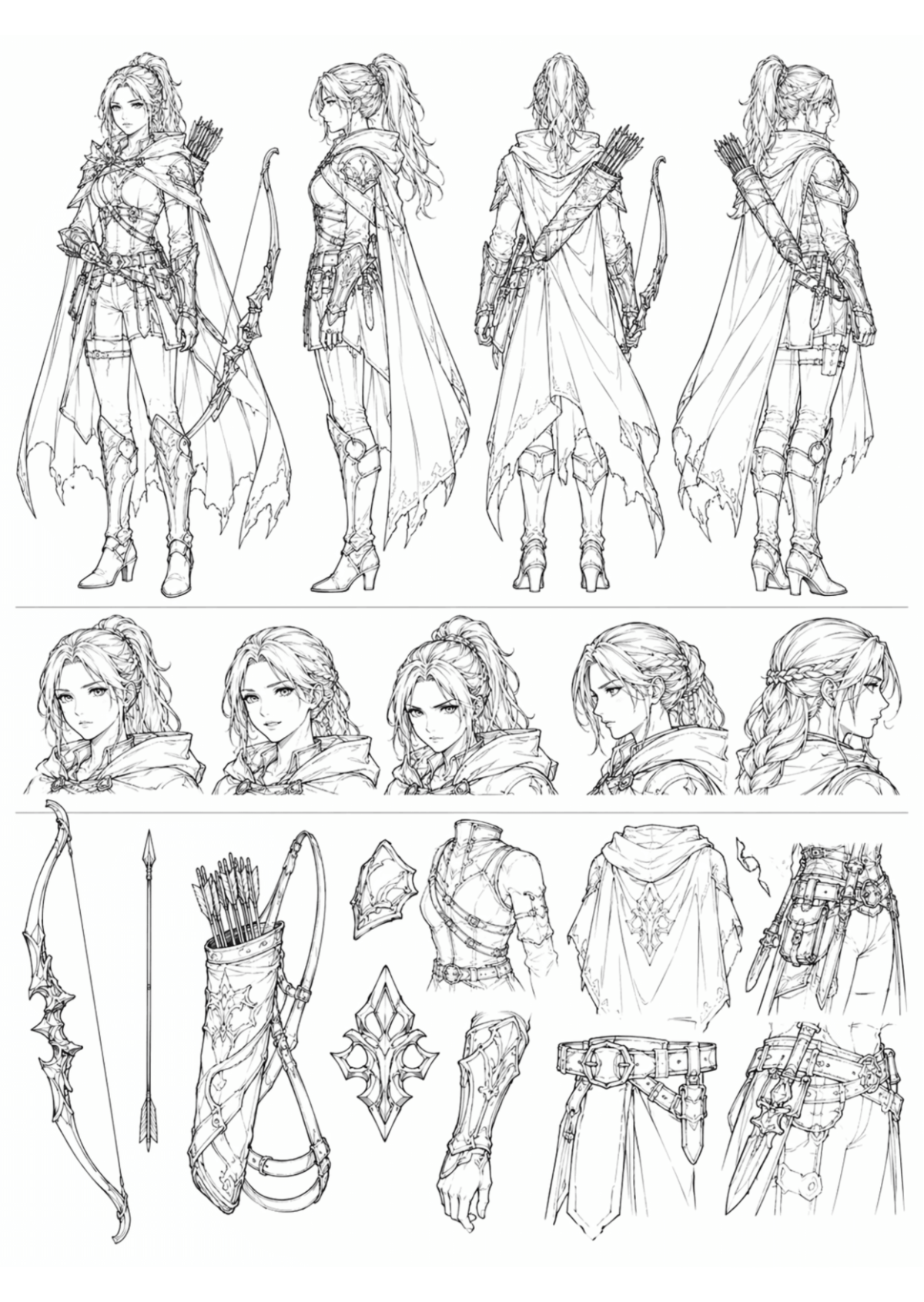 Free Game Character Drawing Template to Edit Online