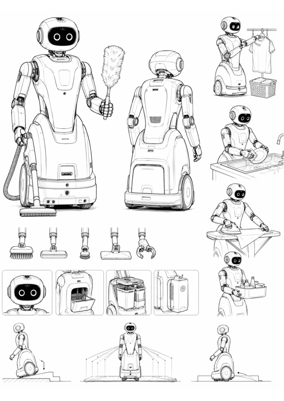 Free Robot Design Drawing Template to Edit Online