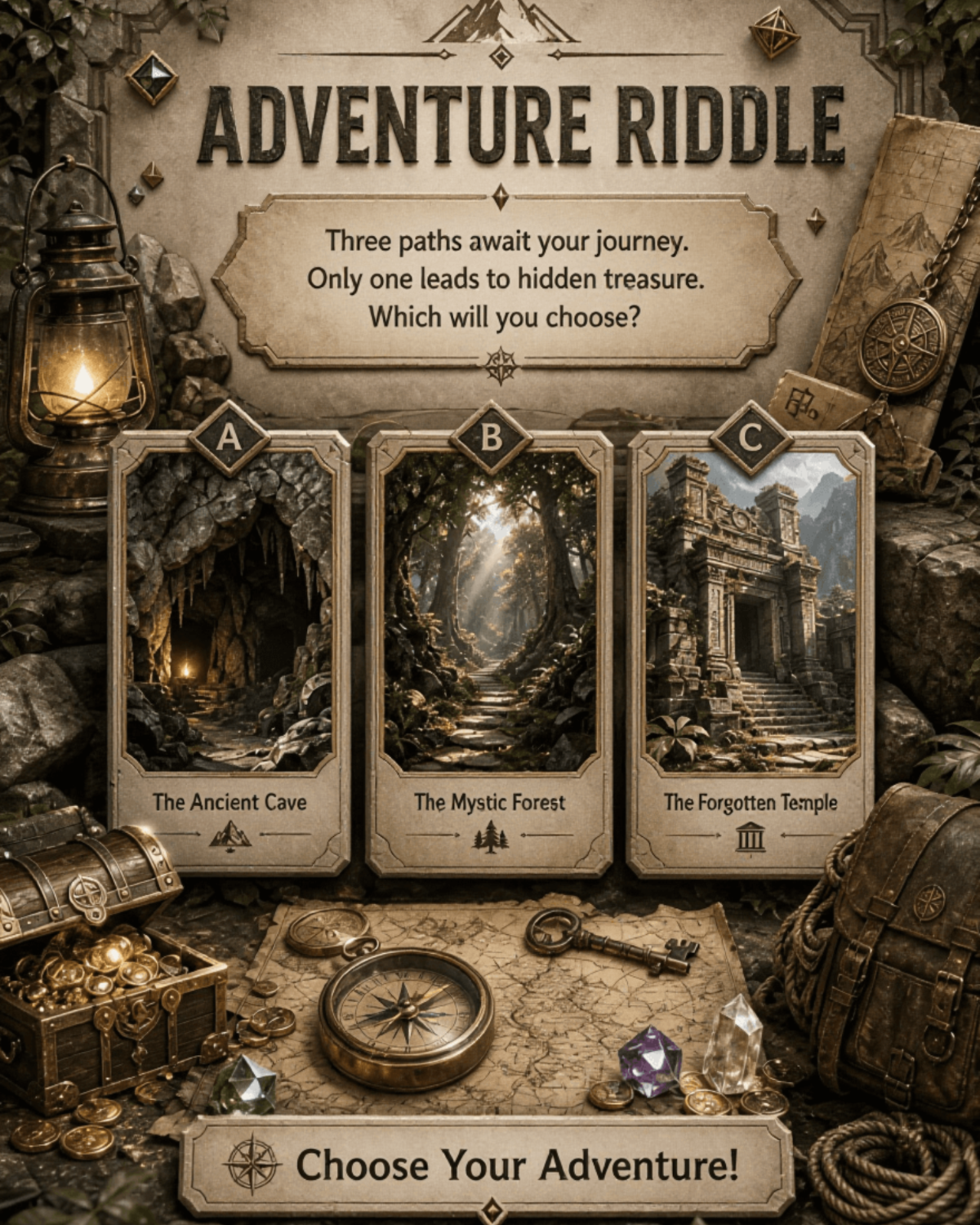 Adventure Game Riddle - AI Riddle Generator, Create Riddle Designs Online