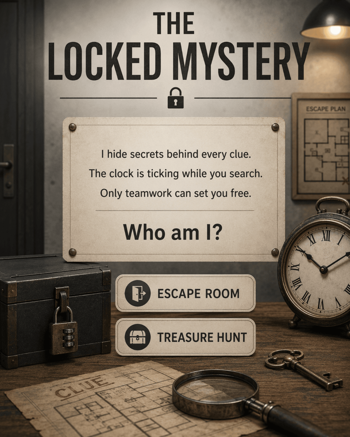 Escape Room Riddle - AI Riddle Generator, Create Riddle Designs Online