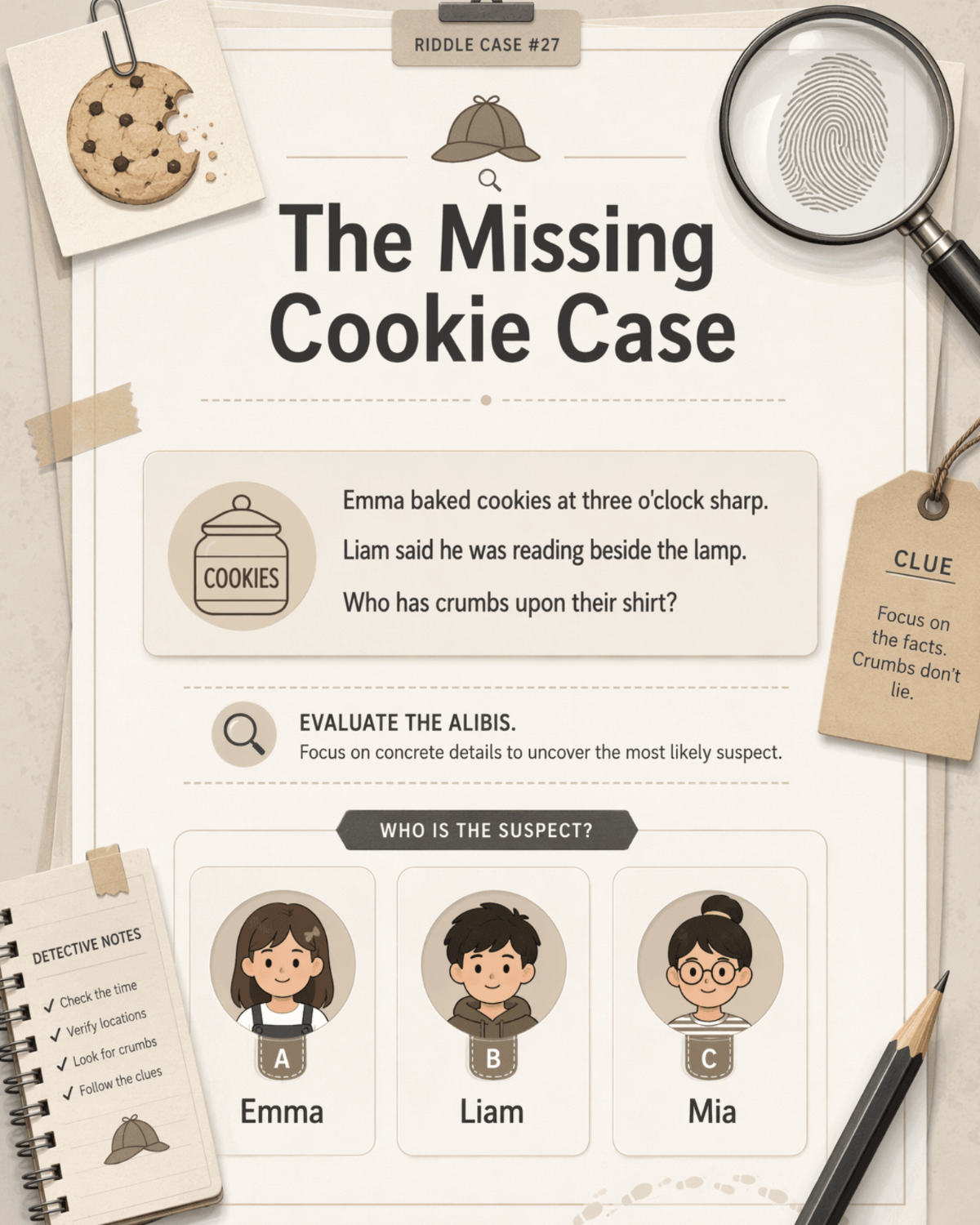 Detective Mystery Riddle - AI Riddle Generator, Create Riddle Designs Online