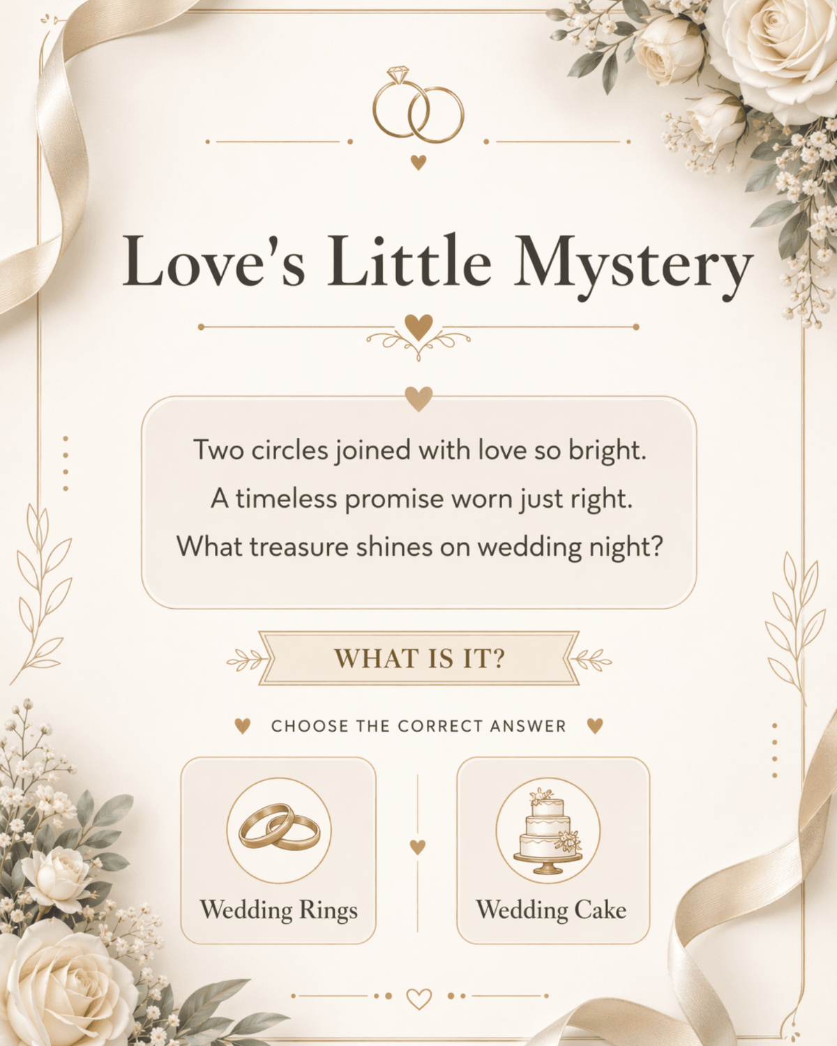 Wedding Reception Riddle - AI Riddle Generator, Create Riddle Designs Online