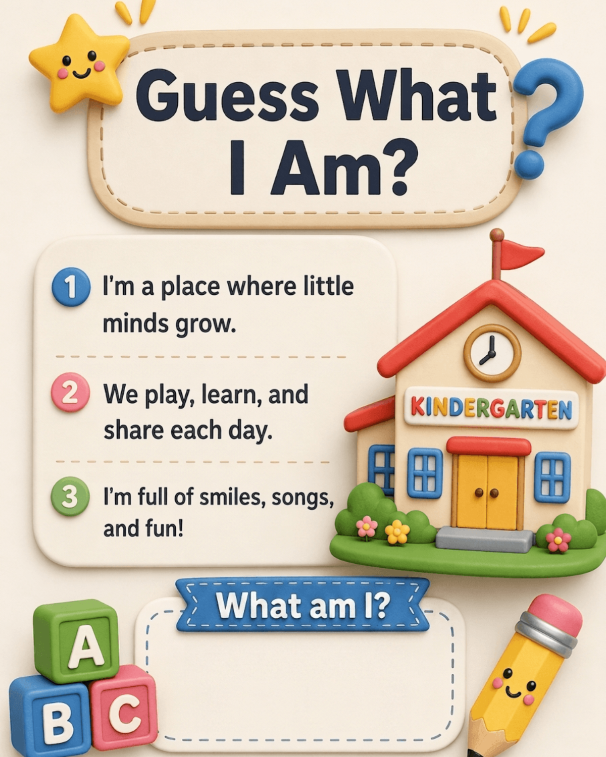 Kindergarten Riddle - AI Riddle Generator, Create Riddle Designs Online