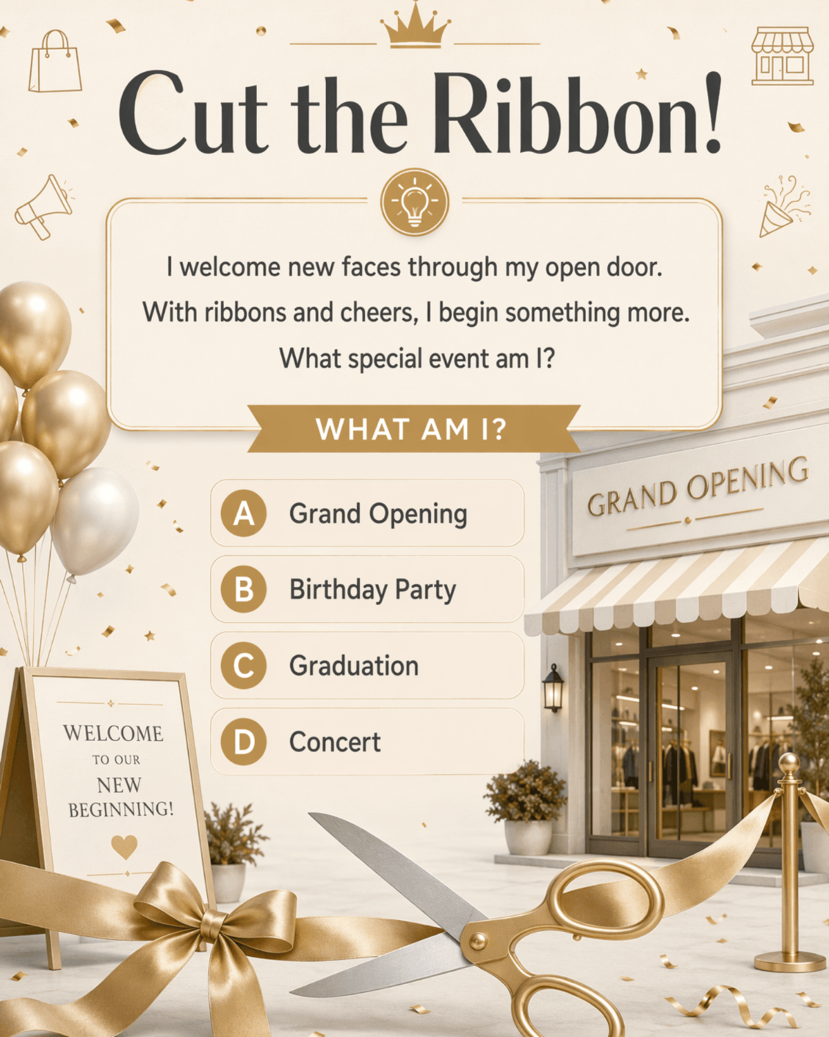 Grand Opening Riddle - AI Riddle Generator, Create Riddle Designs Online