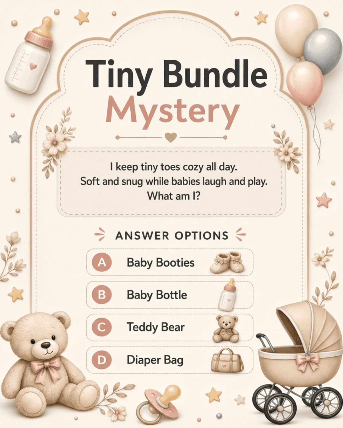 Baby Shower Riddle - AI Riddle Generator, Create Riddle Designs Online