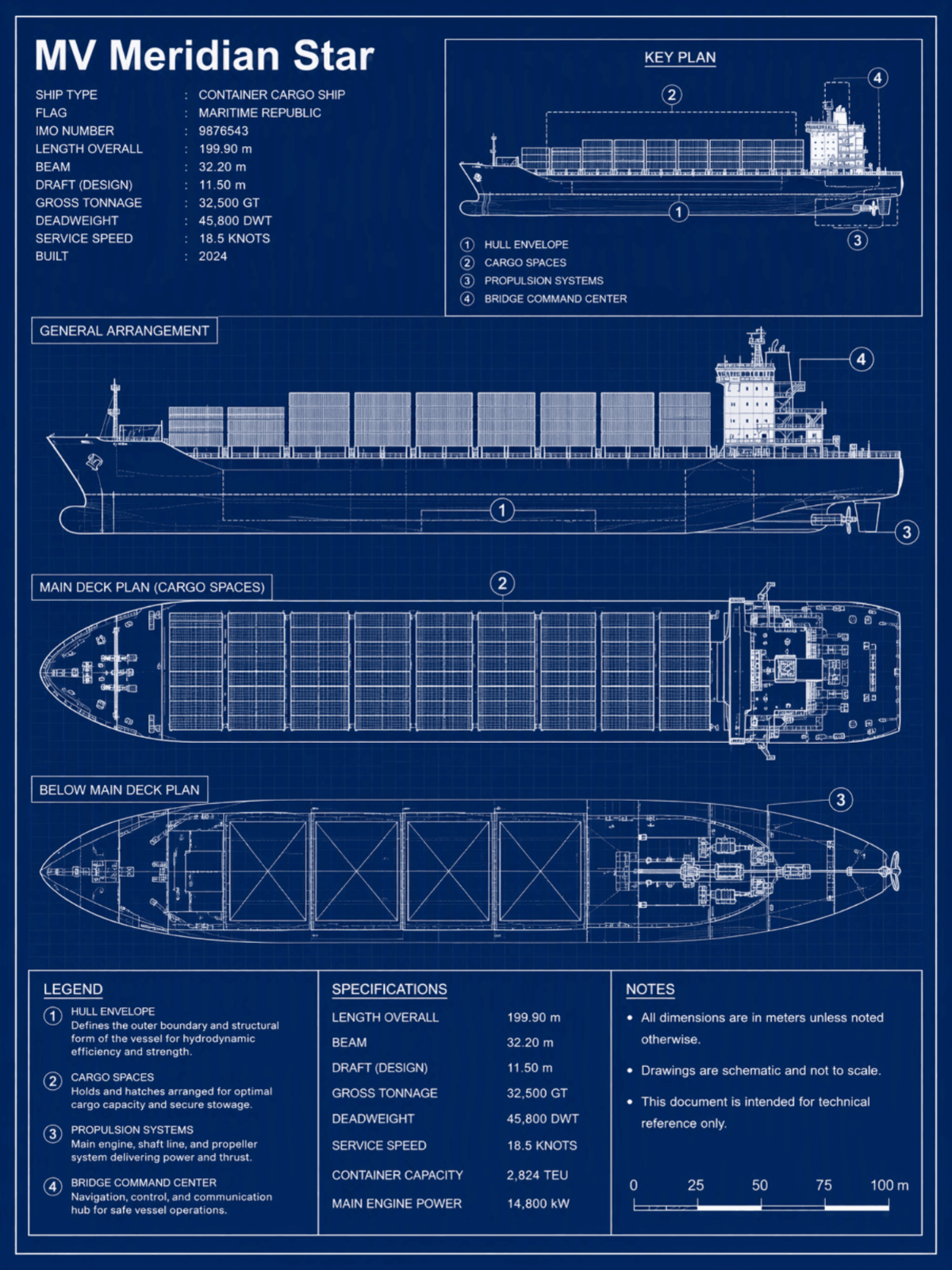 Cargo Ship Technical Blueprint - AI Blueprint Generator, Online AI Blueprint Maker Cargo Ship Technical Blueprint - AI Blueprint Generator, Online AI Blueprint Maker