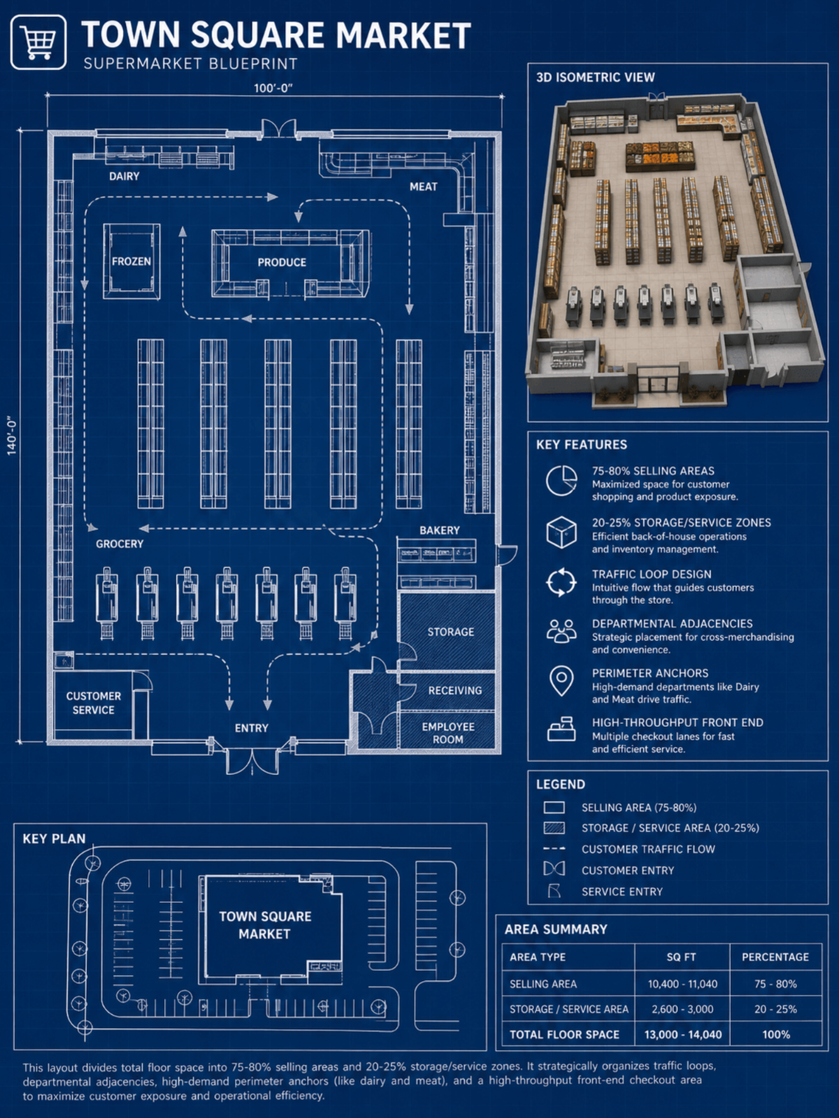 Supermarket Blueprint - AI Blueprint Generator, Online AI Blueprint Maker Supermarket Blueprint - AI Blueprint Generator, Online AI Blueprint Maker