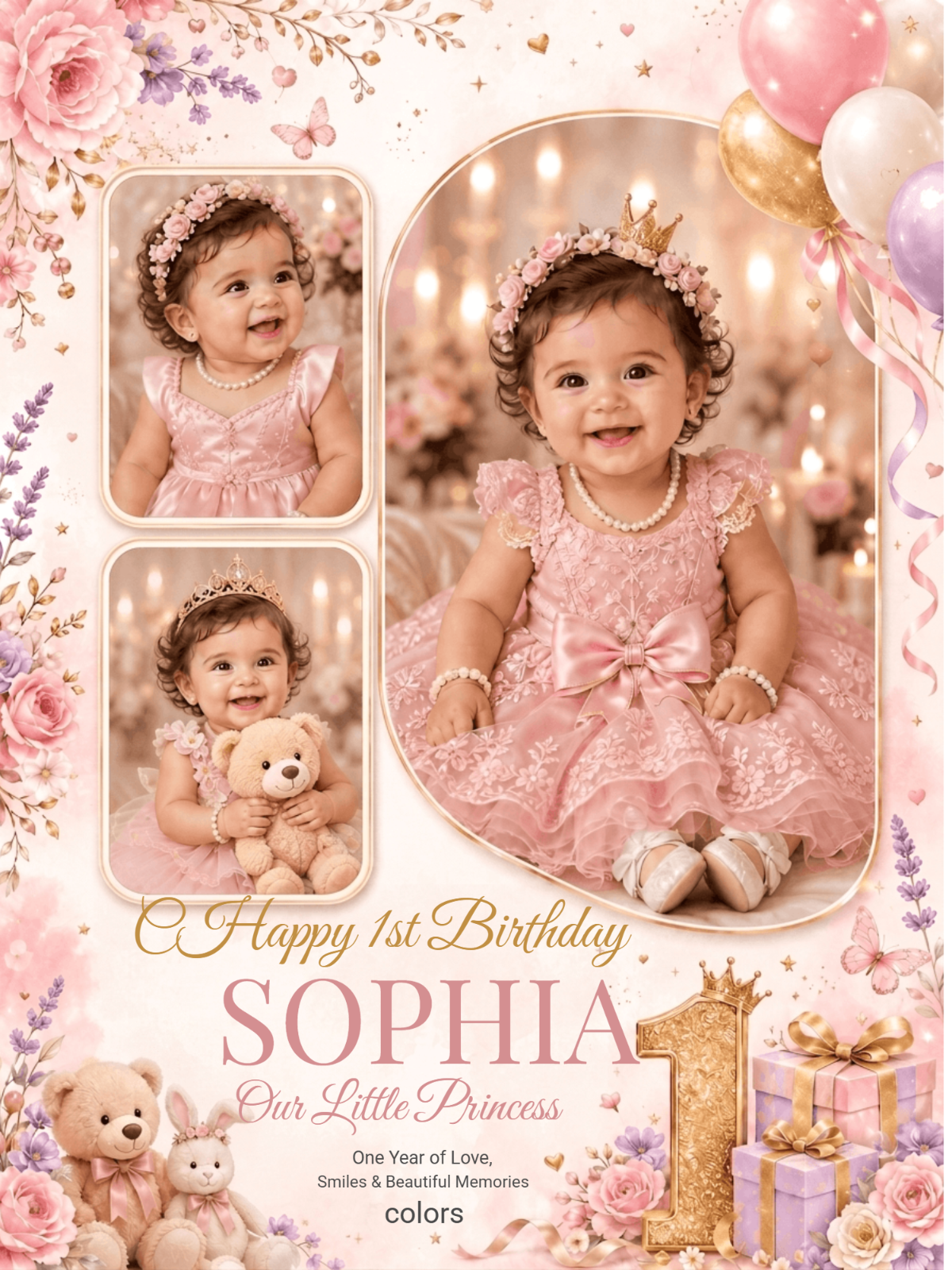 Free Elegant Floral Baby Shower Invitation Template with Photo Free Elegant Floral Baby Shower Invitation Template with Photo