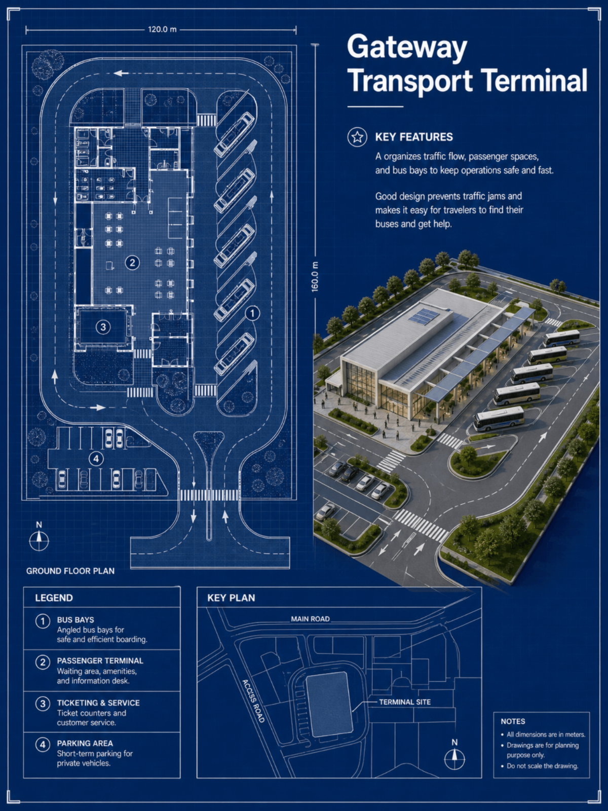 Bus Terminal Blueprint - AI Blueprint Generator, Online AI Blueprint Maker Bus Terminal Blueprint - AI Blueprint Generator, Online AI Blueprint Maker