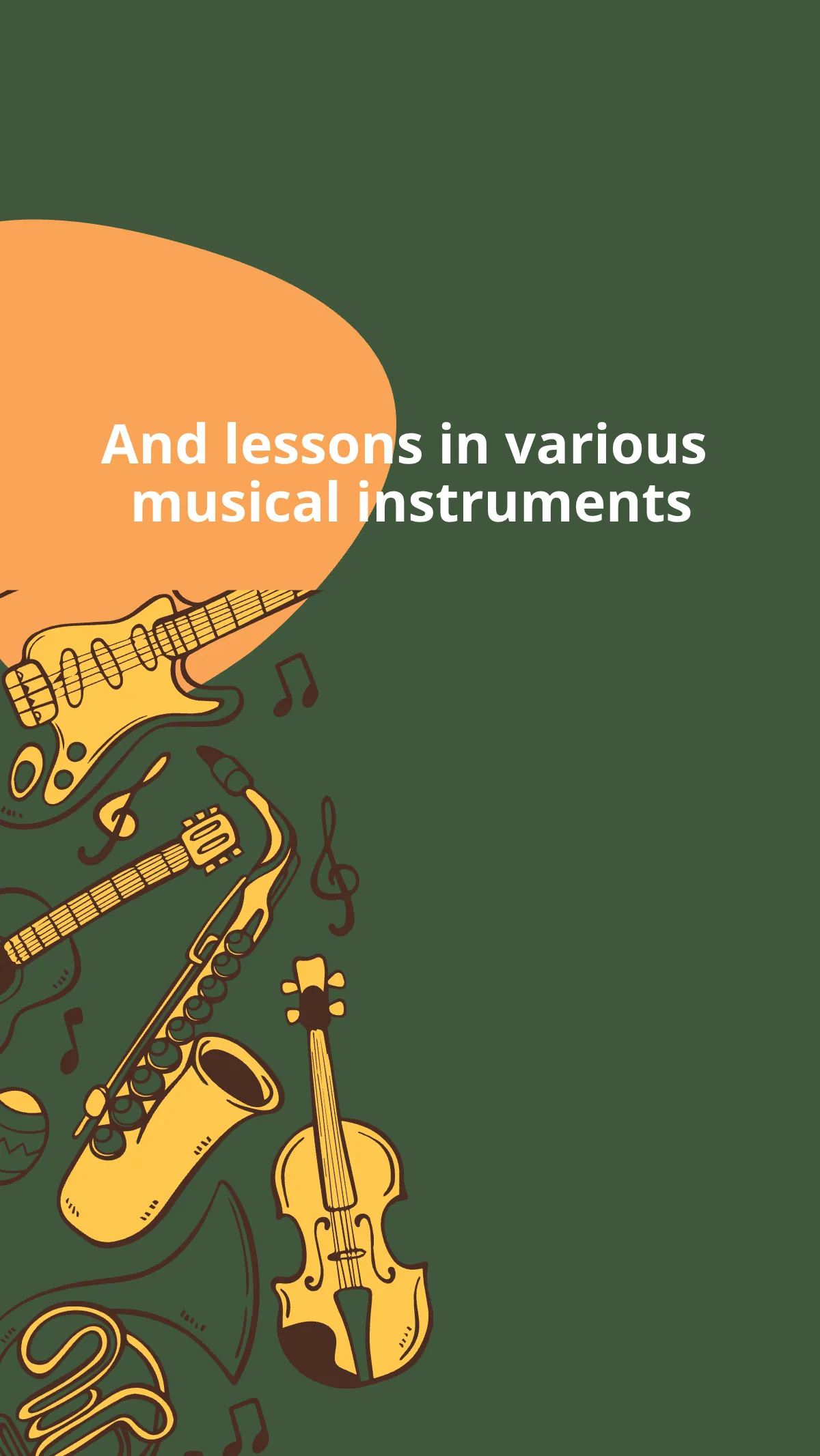 Free Music Lessons Instagram Story Template to Edit Online