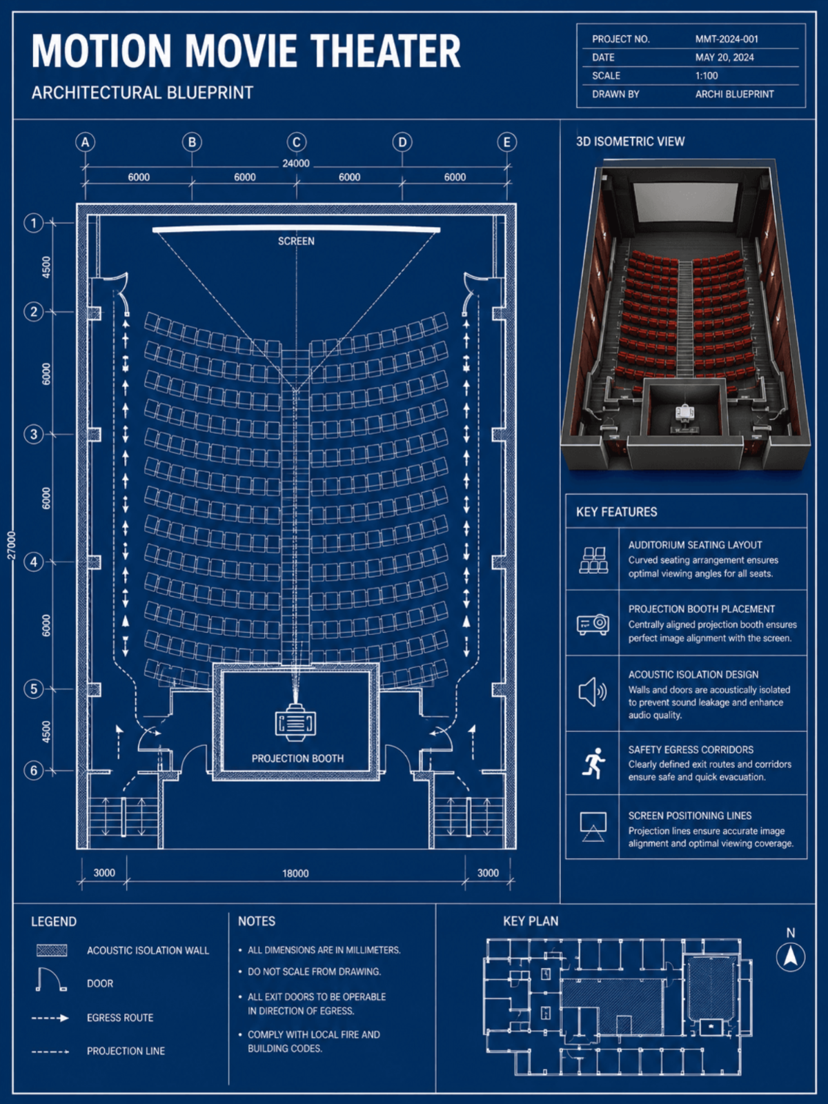 Cinema Theater Blueprint - AI Blueprint Generator, Online AI Blueprint Maker Cinema Theater Blueprint - AI Blueprint Generator, Online AI Blueprint Maker