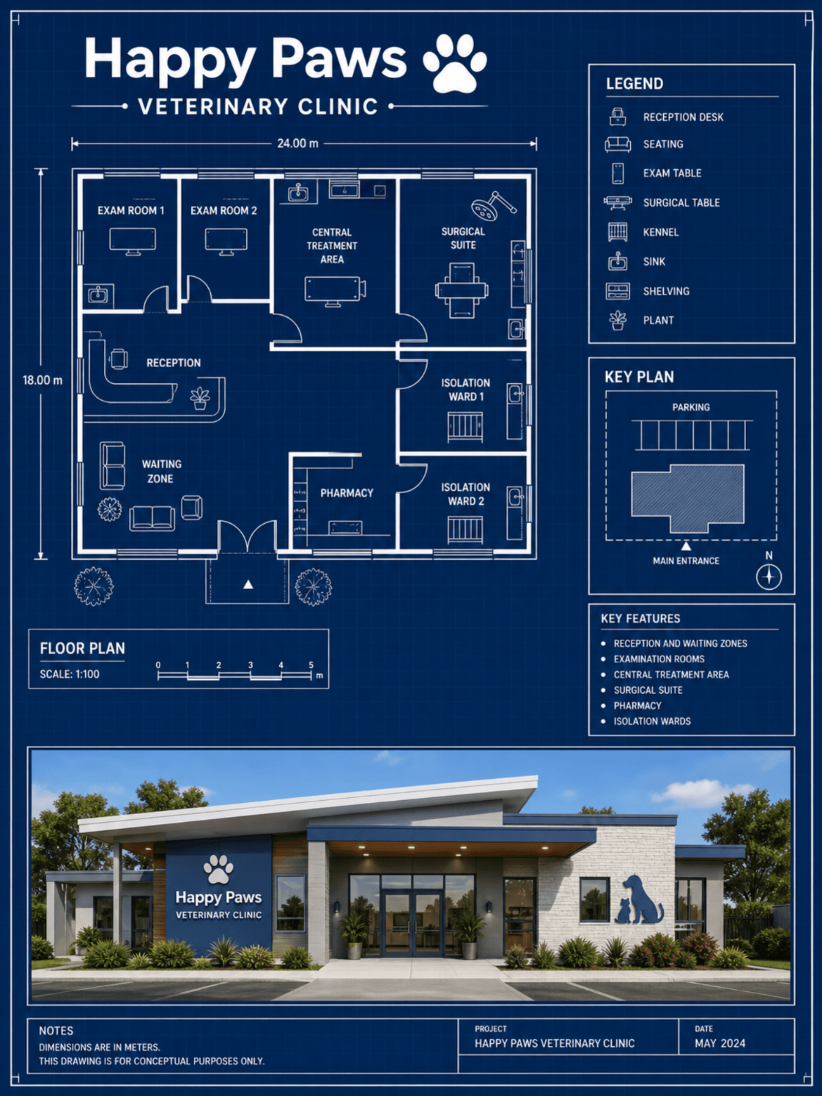 Veterinary Clinic Blueprint - AI Blueprint Generator, Online AI Blueprint Maker Veterinary Clinic Blueprint - AI Blueprint Generator, Online AI Blueprint Maker