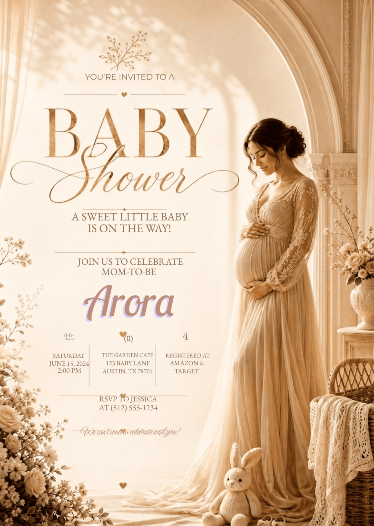 Luxury Baby Shower Invitation Template Luxury Baby Shower Invitation Template