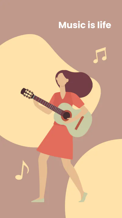 Free Music Quote Instagram Story Template to Edit Online