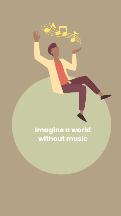 Free Music Quote Instagram Story Template to Edit Online