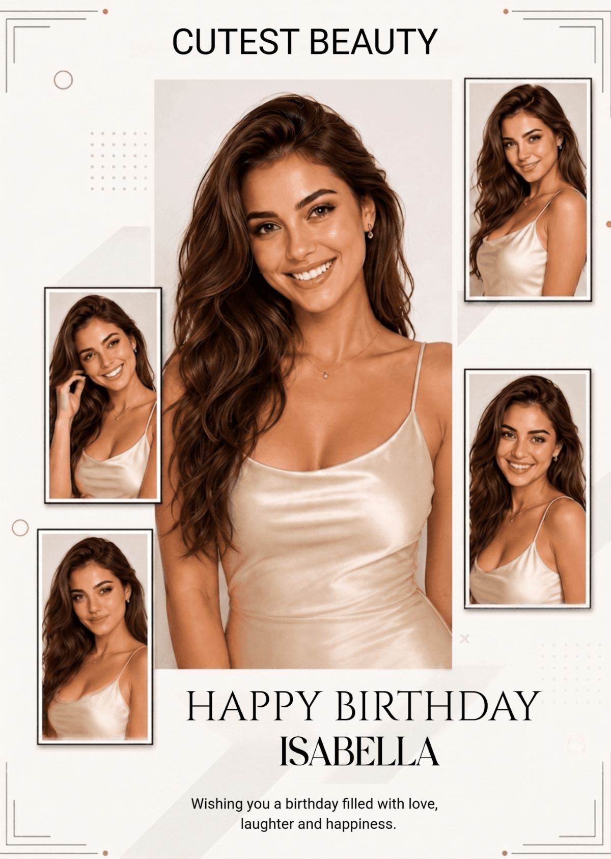 Cute Beauty Birthday Photo Collage - Happy Birthday Wishes, Image Generator