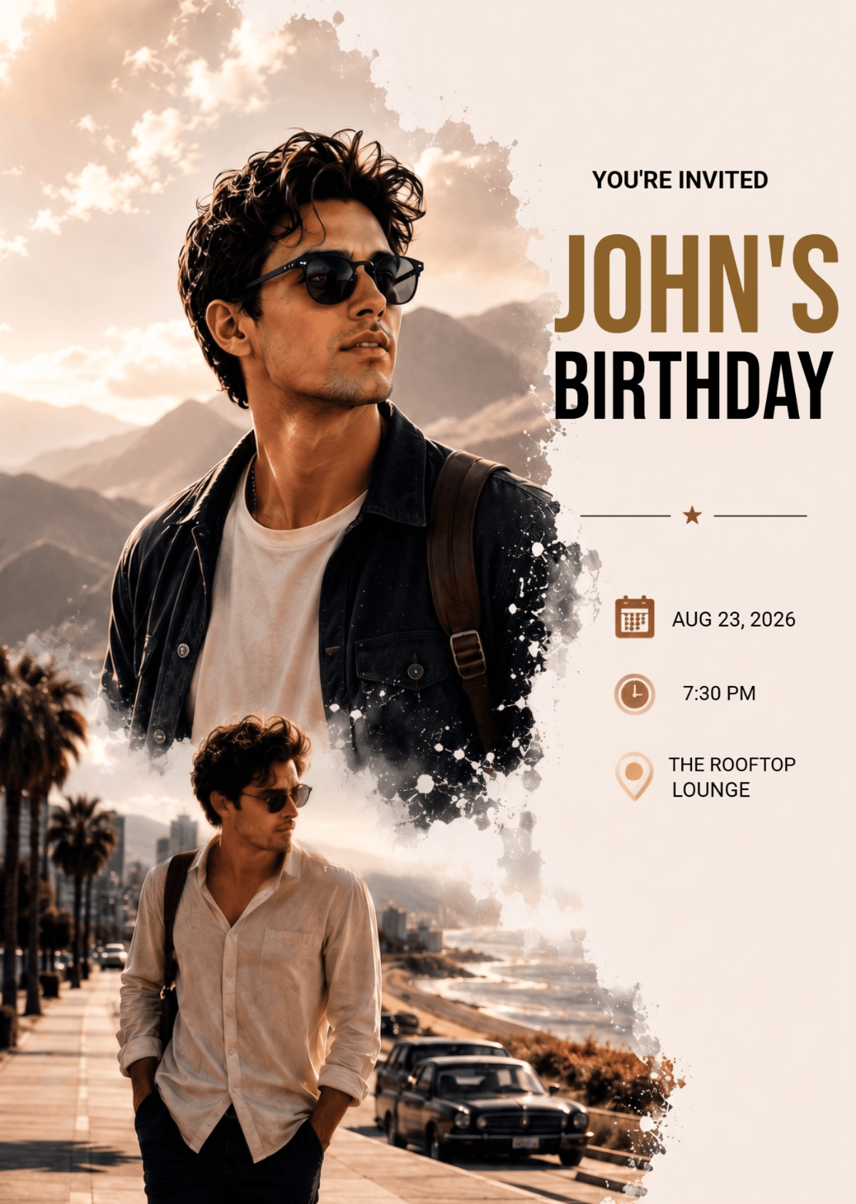 An Iconic Birthday Invitation With Urban Elegance