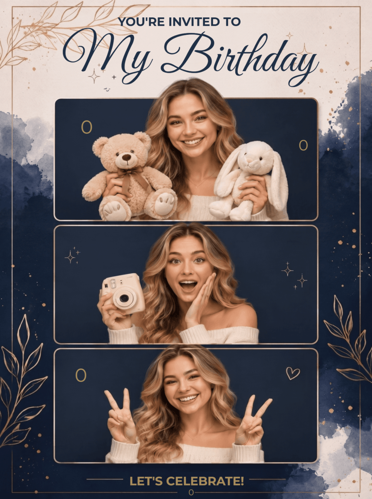 Elegant Beautiful Birthday Invitation Template